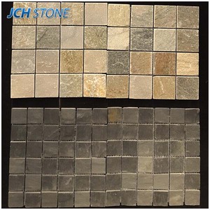 Nhà bếp phòng ăn phòng tắm trang trí đá phiến tự nhiên đẹp hình thoi khảm cổ điển để bán - Product Image 3