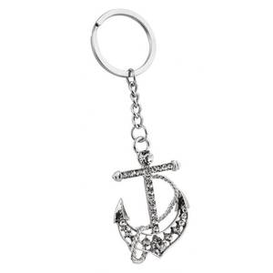 <b>Keyring</b> Anchor LED Light Keychain ACryl Metal Plastic with <b>Crystals</b> Boxless Anchor Keychain - Product Image 1