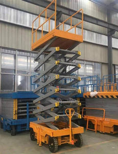 Elevador de tijera móvil de cuatro ruedas con carga de 500kg, 8M/10M/12m de altura para decoración de interiores de terminales de aeropuerto y mantenimiento de tuberías - Product Image 4