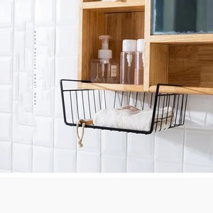 Hanging Under Shelf Wire <b>Storage</b> <b>Basket</b>, Closet Wardrobe Clothes Organizer Rack <b>for</b> Household <b>Storage</b> - Product Image 5