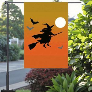 ธงสวนพิมพ์ลายแม่มดตามสั่ง, ธงตกแต่งสวนสำหรับเทศกาลฮาโลวีน - Product Image 2