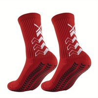 Chaussettes de sport antidérapantes pour hommes, en tissu éponge épais, pour l'entraînement au football