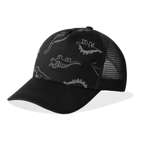 Gorra de Béisbol para Bebés y Niños, Personalizada al por Mayor, con Estampado de Dinosaurio, Malla Transpirable, Protección <span class=keywords><strong>Solar</strong></span>, de Algodón, con Cierre de Velcro Ajustable - Product Image 3