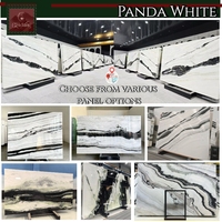 Dalles de marbre blanc Panda GOLDKING, grand format premium pour sols, murs et comptoirs de luxe, découpe sur mesure, fourniture pour projets