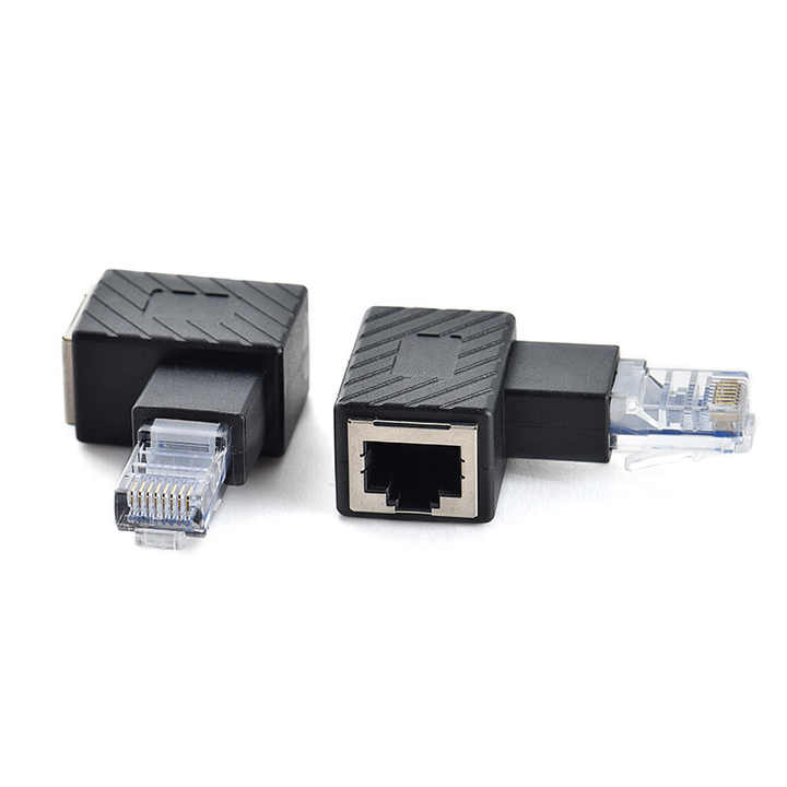 90 Degree Network Connector up Down Left Right Multi-angle RJ45 Male to ...