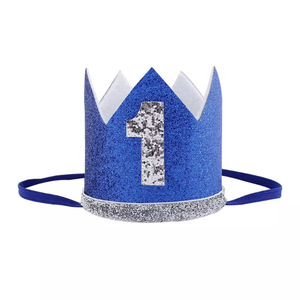 Couronne d'<span class=keywords><strong>anniversaire</strong></span> à paillettes numéro <span class=keywords><strong>1</strong></span> pour enfants, accessoire photo pour fête de 1er <span class=keywords><strong>anniversaire</strong></span>, mini-couronne serre-tête pour bébé garçon ou fille, vente en gros - Product Image 5