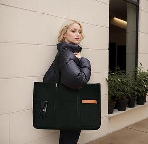 Bolsa de Mano de Lona de Lujo en Oferta para Mujer, Bolso para Trabajo, Portátil, Libros, Compras, Viajes, Regalo Universitario - Product Image 6