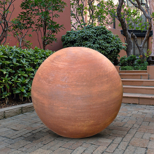 Bola de acero Corten Esfera hueca de metal Decoración Esferas de metal para jardín y hogar, patio trasero, patio delantero, Vestíbulo - Product Image 5