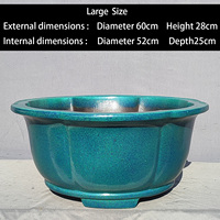 Pot de fleurs Yixing Zisha en forme de fleur de prunier, fabriqué en Chine, écologique, respirant, avec glaçure bleue et trou de drainage extérieur