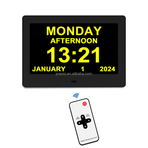 현대 7 8 10.1 인치 디지털 사진 프레임 자동 디밍 원격 제어 약물 알림 25 알람 치매 시계 - Product Image 4