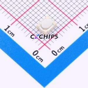 TS-1107-J26 Tactile Switch SMD-4P,4.2x3.4mm Switch Single Pole Single Throw Rectangle Button 2.6N Vertical Mount - Product Image 1