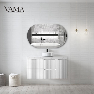 Meuble-lavabo mural flottant de style <span class=keywords><strong>appartement</strong></span> au design moderne et élégant NT28002-60 - Product Image 4