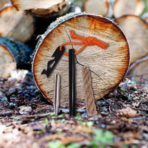 1/2*5 pouces Survie de Démarreur de Feu Outil Paraffine Cire Cordon Amadou Ferrocium Tige <span class=keywords><strong>Firesteel</strong></span> avec Sac de Transport En Nylon - Product Image 5