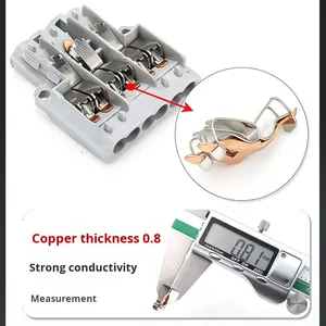 Đa Chức Năng 10A Nhanh Chóng Khối Thiết Bị Đầu Cuối Push-Loại Dây Nối Đồng ABS Plug-Trong Dây Docking Downlight Kết Nối Nhanh Chóng - Product Image 5