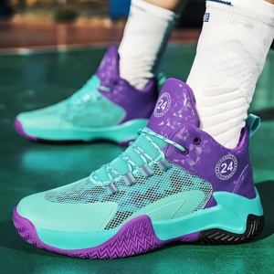 Boys' <strong>Basketball</strong> Sports <strong>Shoes</strong> Autumn Summer New Soft Bottom Anti Slip Medium Large Sports Fashion Comfortable Breathable High - Product Image 5