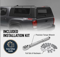 Hardtop robuste en alliage d'aluminium pour pick-up Tacoma 5ft 6ft avec porte-bagages de toit pour aventures tout-terrain