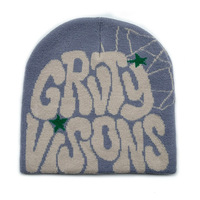 Nuevo Gorro de Punto con Letras GR, Estilo Europeo-Americano, para Clima Frío, de Acrílico, para Hombre, Otoño-Invierno