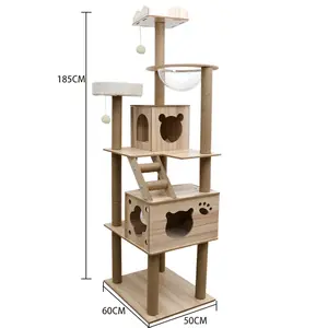 현대 럭셔리 대형 고양이 나무 고양이 집 현대 애완 동물 가구 고양이 등반 타워