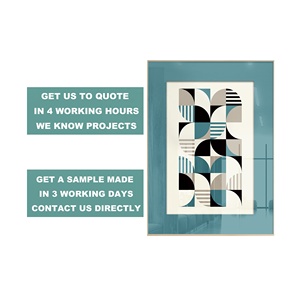 Decorazione per la <span class=keywords><strong>casa</strong></span> moderna pittura personalizzata immagine verde linee geometriche stampe Hd tela stampa digitale <span class=keywords><strong>Poster</strong></span> di arte della parete astratta - Product Image 1