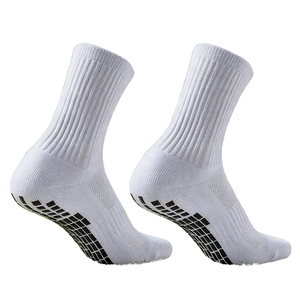Calcetines deportivos blancos con suela antideslizante para baloncesto, para adultos, de verano, de algodón tejido. - Product Image 1