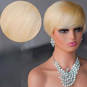 Stock d'usine Amygirl pour la coupe complète du mécanisme 613 #   Perruque en cheveux indiens Remy, qualité 8A-12A, densité 150%-200%, couverture complète de la tête - Product Image 4