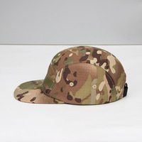 FF3849 Logotipo personalizado Senderismo Correr Campamento Gorra Camuflaje Gorra de béisbol de ala plana Camo Flat Bill 5 Panel Sombrero