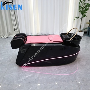 KISEN Sillón Eléctrico de Masaje para Lavado de Cabello con Lavacabezas, de Cuero Negro de Buena Calidad y Precio Económico, para SPA y Peluquería - Product Image 3