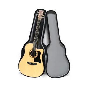 Instrument de musique portable personnalisé étui de guitare acoustique sac rigide étui de guitare électrique EVA à fermeture éclair