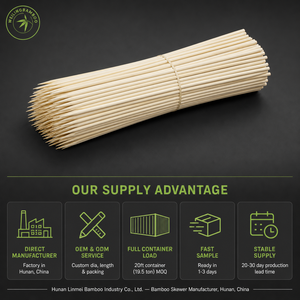 Palillos de Bambú para Cócteles, Palitos para Frutas, Palitos de Madera Natural Ecológicos para <span class=keywords><strong>Bar</strong></span>, Fiestas, Catering, Venta al por Mayor - Product Image 5