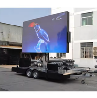Petit écran LED mobile sur remorque, panneau LED extérieur mobile de 3 m² pour la publicité en magasin
