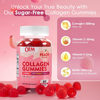 Gummies de collagène sans sucre OEM avec vitamine C et vitamine E, favorisant la production naturelle de collagène, pour des cheveux, des ongles et des os sains
