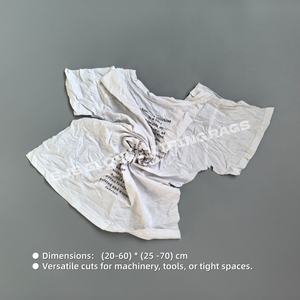 IMPA 232906 Trapos de Algodón de Alta Calidad de 1 lb, Blancos Impresos, Trapos Industriales 100% Algodón Blanco para Limpieza - Product Image 3