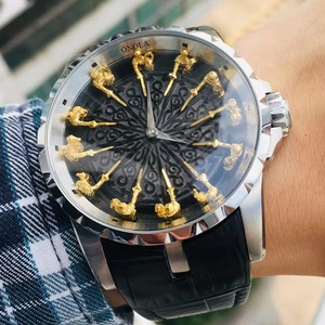 Montre Drioshipping pour homme, montre à quartz étanche en or, faible MOQ, montres-bracelets pour homme - Product Image 5