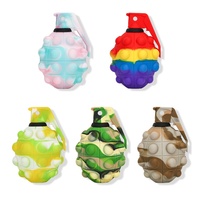 En stock, transfrontalier, Balle à presser en silicone anti-stress sensorielle type grenade, jouet fidget pour 14 ans et plus, modèle Press-and-Relax