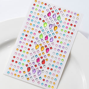 3D colorido cuadrado lágrimas Rhinestone cuerpo cara pegatinas joya DIY tatuaje pegatinas Rhinestone cara joyas tatuaje temporal - Product Image 5