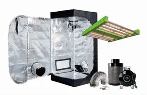 Lều Kit + sở thích dẫn phát triển ánh sáng 400W 4 thanh 1600 PCS cao ppf quang phổ đầy đủ dẫn phát triển đèn PPE 2.5/2.7