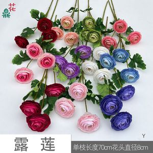 Fleurs artificielles en soie de lotus et de renoncule pour décorations de mariage, style moderne, respectueuses de l'environnement - Product Image 4