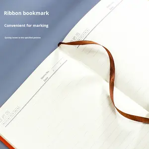 Cuaderno Personalizado A5 de Cuero PU con Correa, Páginas Gruesas, Páginas Interiores Personalizables para Registro de Reuniones de Negocios - Product Image 3