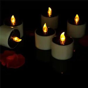 Bougies Led sans flamme, 6 pièces, chauffe-plat <span class=keywords><strong>solaire</strong></span> à piles, pour la décoration romantique, offre spéciale, - Product Image 4