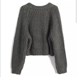 Women's Knitted <b>Cardigan</b> Long Sleeve Loose Fit Single Breasted Anti Pilling Medium <b>Thickness</b> Fashionable Sweater - Product Image 2