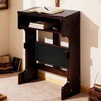 Banc à genoux rembourré pliable BH, banc de prière pliable en bambou avec tiroir de rangement pour la prière à l'église