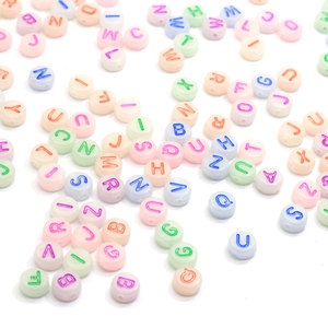 Cuentas Acrílicas del Alfabeto al por Mayor, Cuentas Luminosas con Letras en Inglé<span class=keywords><strong>s</strong></span> para Hacer Pulseras, Accesorios de Joyería DIY, 500g/bolsa - Product Image 5