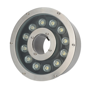 Projecteur LED pour Fontaine, Étanche IP68, Acier Inoxydable, Anneau Rond, Lumière du Jour 5000K, DC 12V, Dimmable, pour Piscine, Garantie 3 Ans - Product Image 1