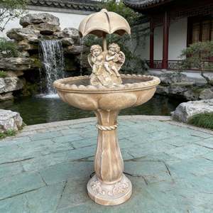 น้ำพุตกแต่งสวนรูปนกทำมือจากเรซิ่นไฟเบอร์กลาส ทนทานต่อสภาพอากาศ ใช้พลังงานแสงอาทิตย์ - Product Image 5