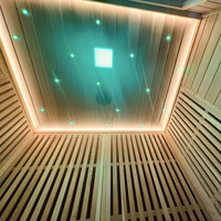 Sauna sec à faible entretien, cabine en bois imperméable, sauna extérieur pour la détente et la détoxification dans la cour