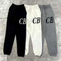 Pantalon d'hiver pour homme, confortable et chaud, avec impression personnalisée de la lettre CB, pantalon de survêtement décontracté, pantalon ample de la marque Cole Buxton pour homme