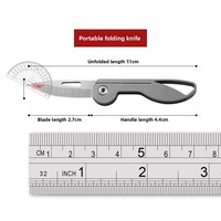 Couteau pliant porte-clés en alliage de titane, mini couteau utilitaire, ouvre-boîte, coupe-fruits, équipement EDC extérieur, vente en gros OEM, ensemble avec logo personnalisé