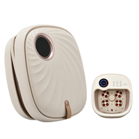 EILISON Grand écran numérique, matériau PP TPR, bain de pieds pliable automatique avec fonction de chauffage et bulles, télécommande sans fil