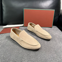 Mocassins en daim pour hommes, chaussures décontractées de luxe pour la conduite, légères et confortables pour le quotidien
