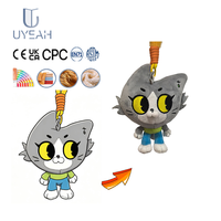 Porte-clés en peluche chat de dessin animé doux UYEAH OEM/ODM CE CPC EN71, cadeau personnalisé, mascotte animale, jouet en peluche chat, cadeau pour enfant
